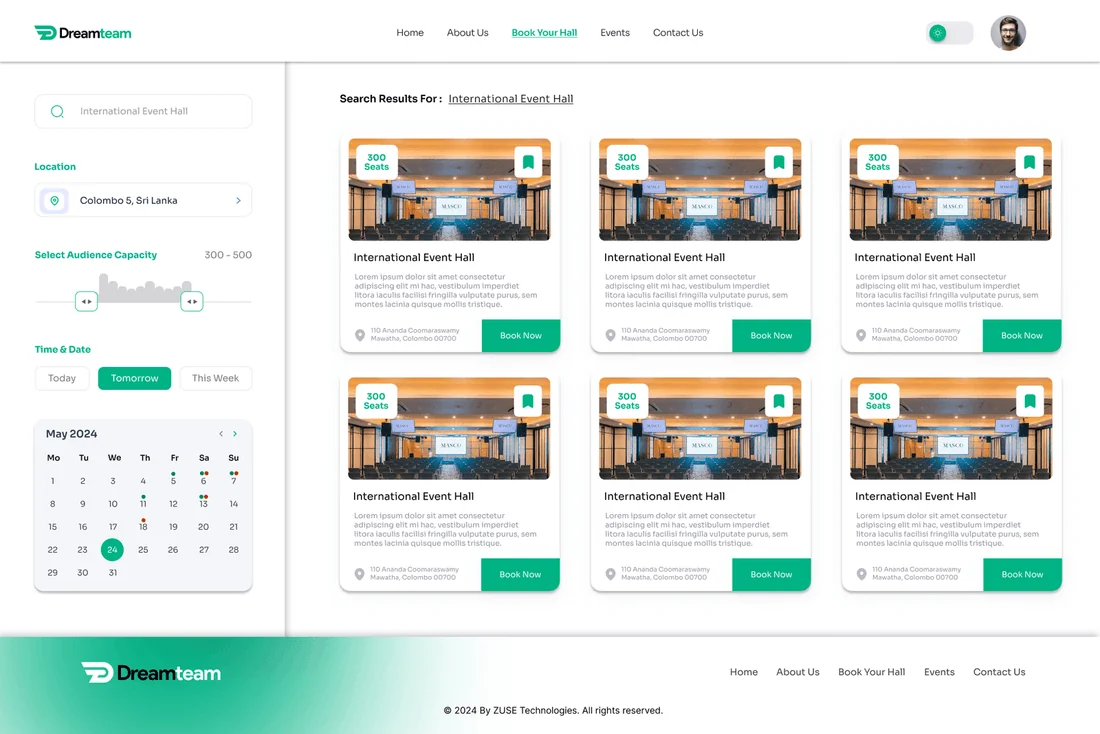 DTM Hall Management System - Book your hall